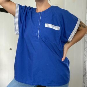 Vintage Bon Magique Popover Pocket Shirt 22W Plus